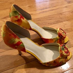 AK Anne Klein Akkalei Floral Peep Toe Pump